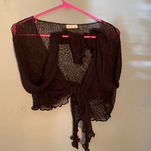 Knit cardigan sheer shrug, by Shrapnel